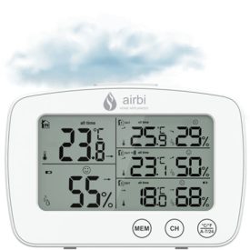   Airbi TRIO vezeték nélküli páratartalom- és hőmérséklet mérő központ