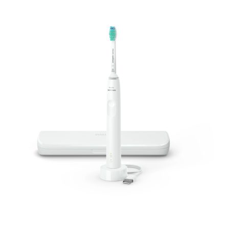 Philips Sonicare S3100 HX3673/13 elektromos fogkefe utazótokkal, fehér